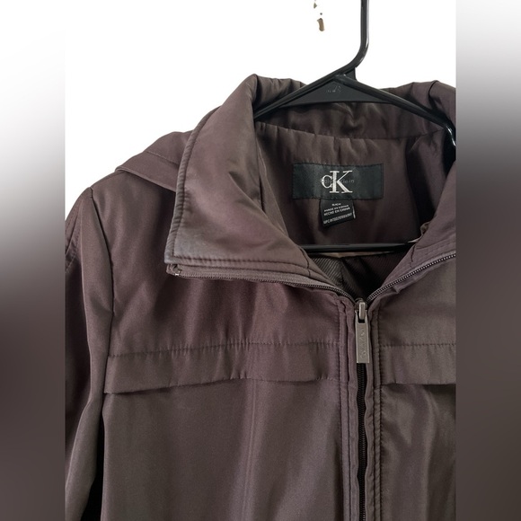 Calvin Klein brown removable hood snow jacket - Picture 2 of 5